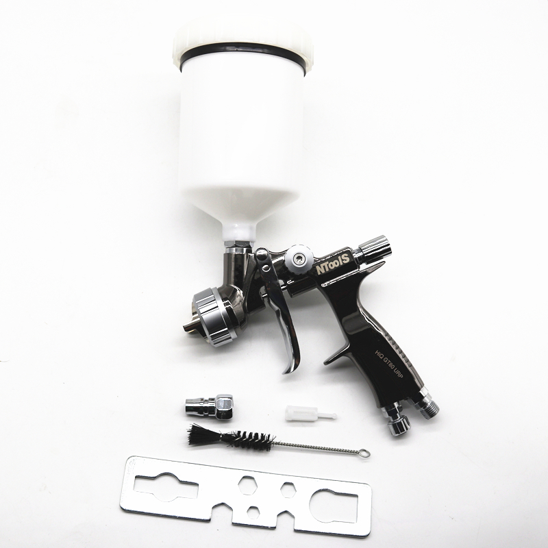 LVLP spraypistol med 1,3 och 1,6 mm bilfärgpistol med 600cc mixtank och adpater lackfärg sprut /luft spraypistol /luftverktyg