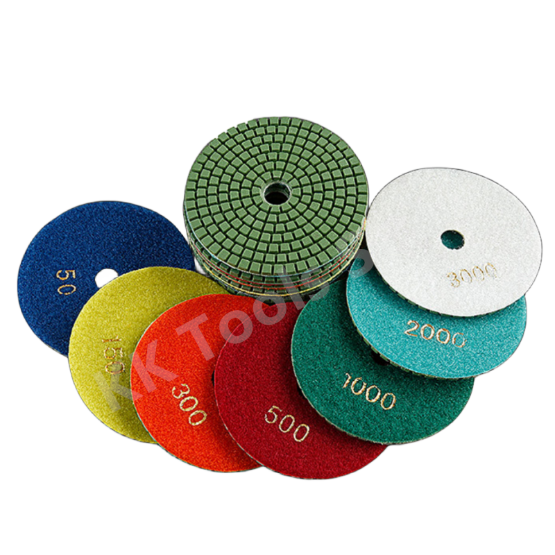 3"/4" Wet Diamond Polishing Pad Flexible Grinding Discs For Granite Marble Stone Concrete Floor Polishing Tool Grit50-3000