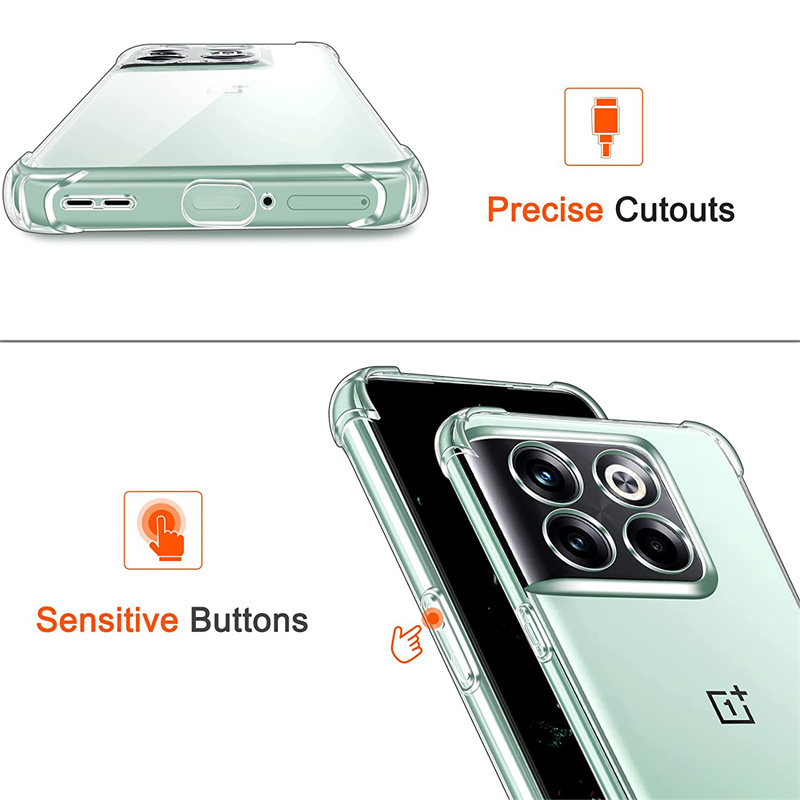 Étui à claire souple pour onePlus-10pro 10t 11 caisses de téléphone un plus 10T OnePlus 10 Pro Toproproofing Silicone Cover One plus 10 Pro Case