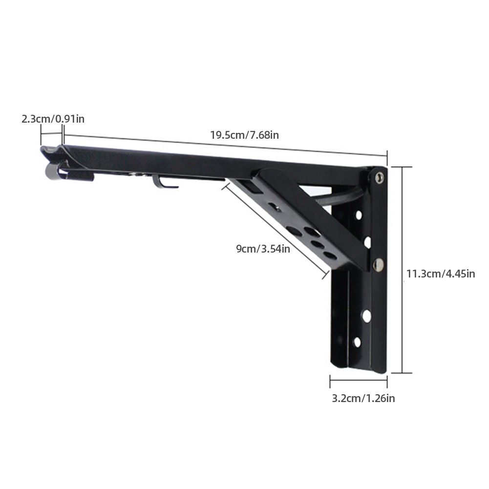 8/10/12Inch Triangle Folding Angle Bracket Heavy Support Adjustable Wall Shelves Mounted Table Shelves Home Hardware