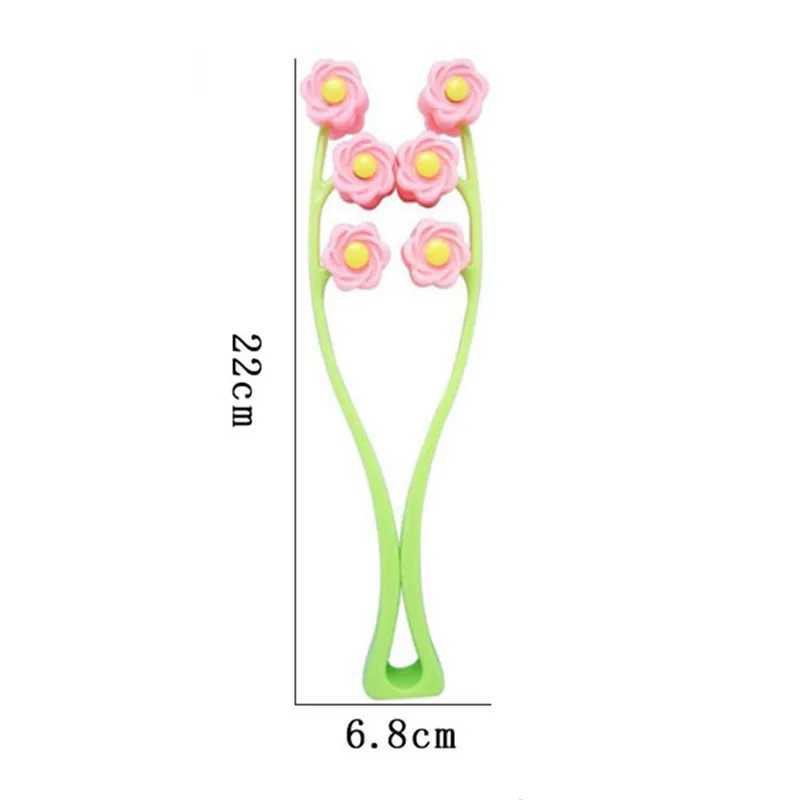 Face Massager Flower Shape Facial Massager Roller Manual Face-lift Neck Slimming Relaxation Anti Wrinkle Beauty Tools Skin Care Health 240409