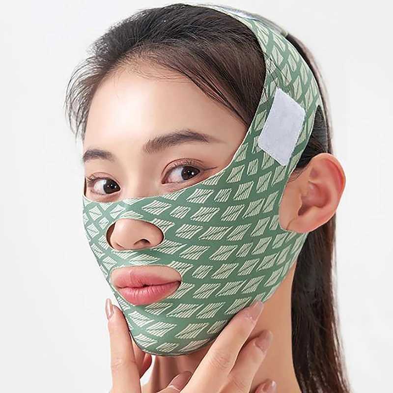 Masseur du visage V Bandage du visage Shaper Facial Slimming relaxation Lift Up Forme de la courroie Aboucant Face Band mince Masage plus mince 240409