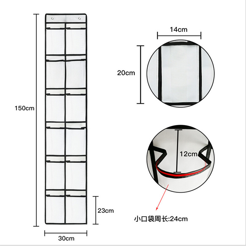 12/20 جيب كبير شبكات القماش صندوق تخزين معلقة حقيبة معلقة جدار مثبتة على الجدار منظم الحامل أحذية الغرفة أحذية.