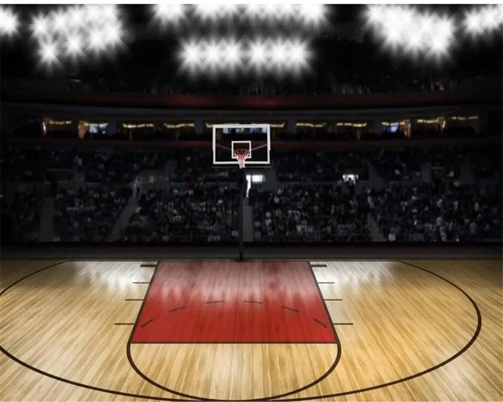 Wallpaper di grandi dimensioni personalizzato Bellissimo campo da basket Court 3D Design Bambolo Muro Dipinto di Papel De Parede