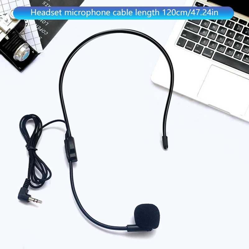 Mikrofone Headworn 3,5mm Kabelmikrofon Headset Voice Verstärker -Lautsprecher Little Bienenlautsprecher Earhook Lehrer Tourist Guide Universal 240408