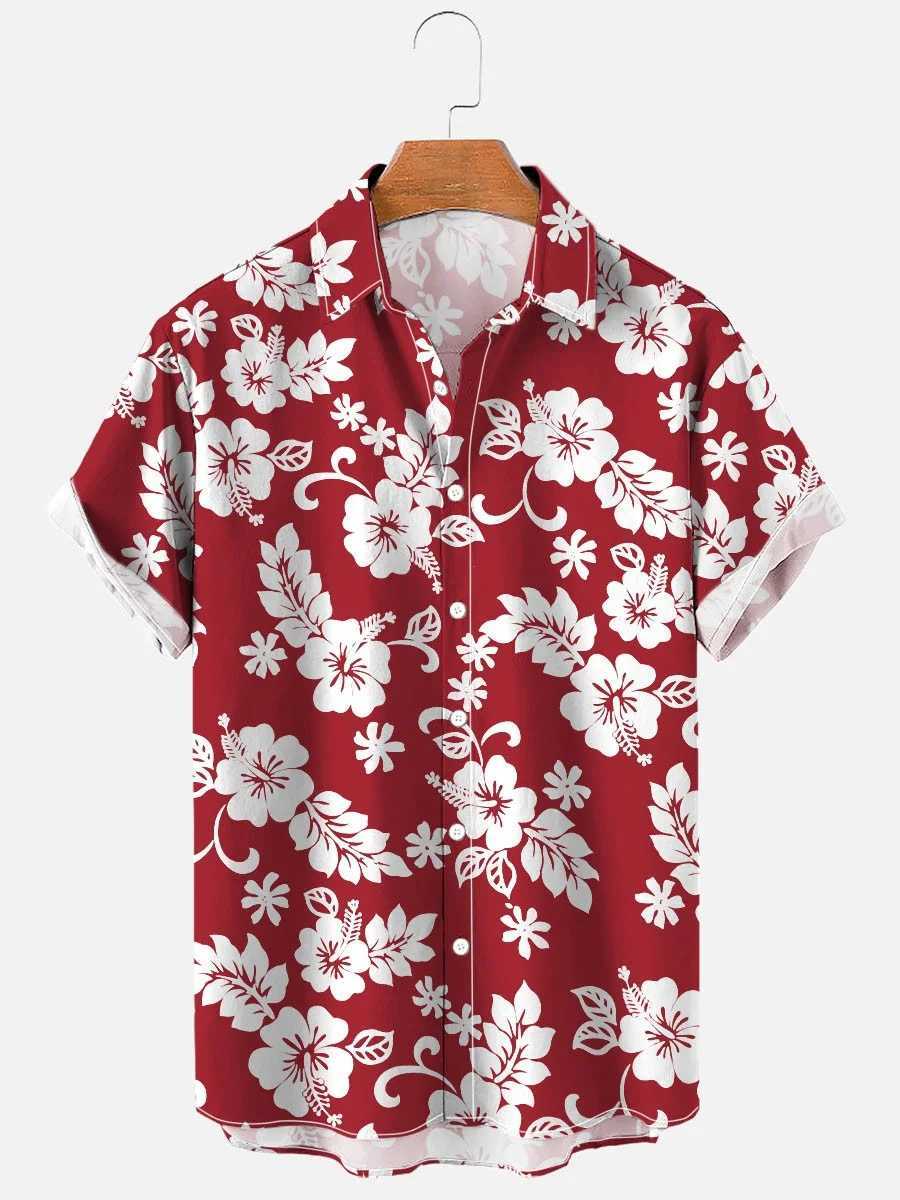 Herren lässige Shirts neue hawaiianische stilvolle Ments Luxus lässig Casual Blumenhemden gedruckt 3D Kurzarm Plus Größe Harajuku Rockabilly Anime Maccabi 240409