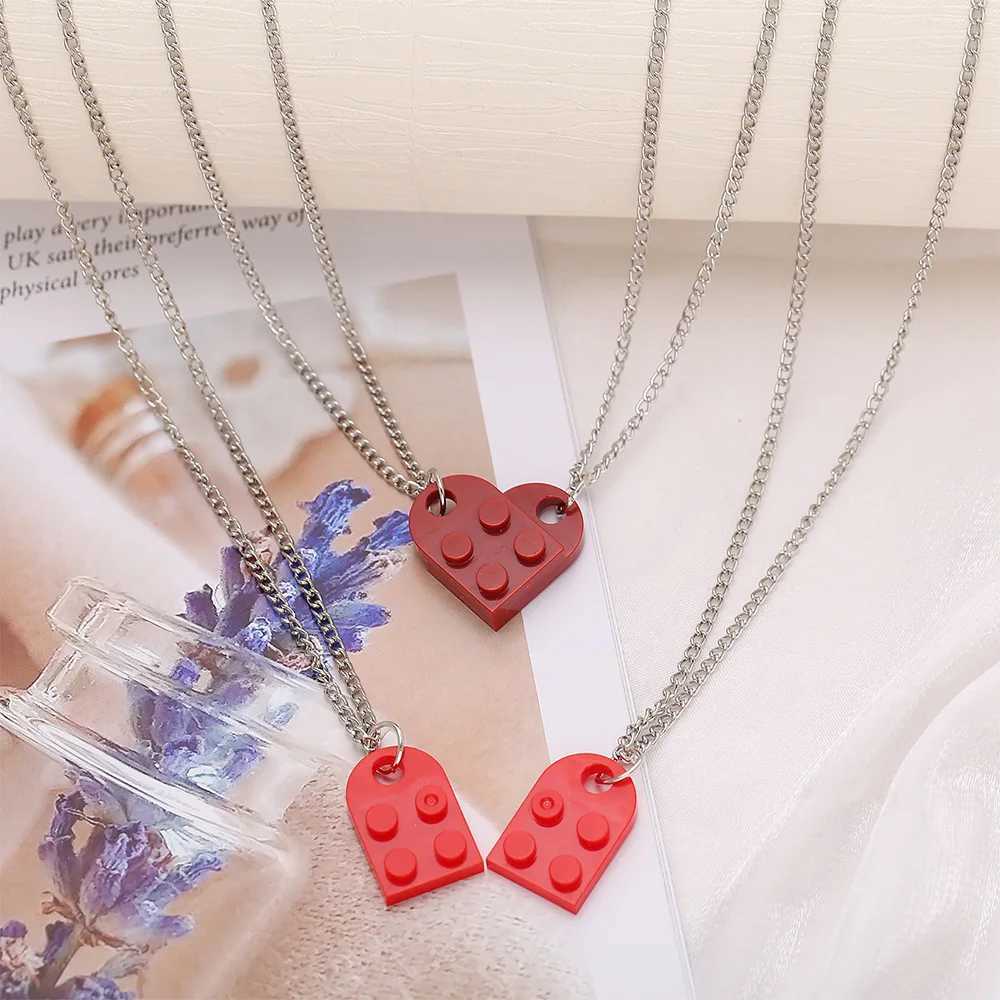 Colliers pendants Collier en forme de coeur Collier Collier Homme LEGO Element Friend Collier Saint Valentin Gift Jewelryq