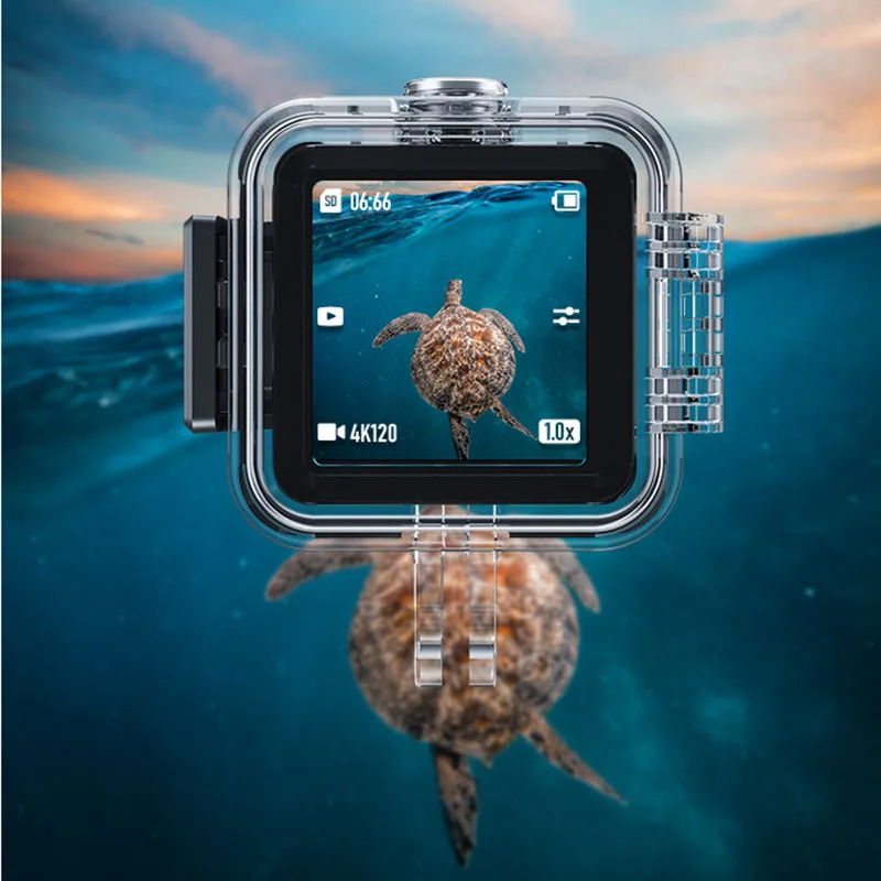 Cameras 45M Waterproof Case for DJI Action 2 Diving Housing Protective Shell Underwater Cover High Transparent Material for DJI Action 2