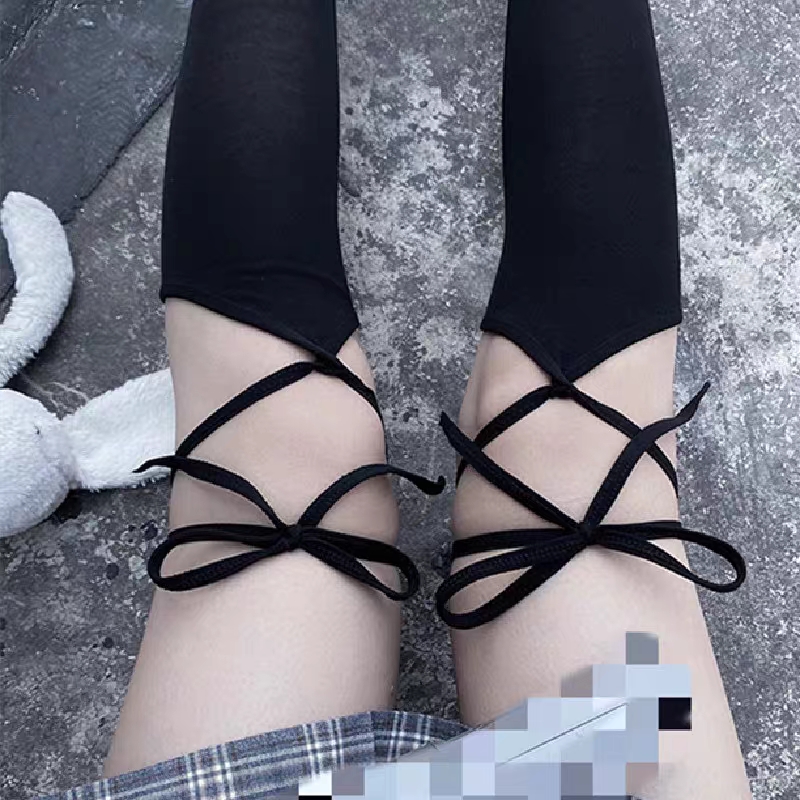 섹시한 무릎 스타킹 여성 고딕 크로스 붕대 긴 양말 여성 소녀 실크 긴 튜브 양말 로리타 허벅지 하이아프 양말