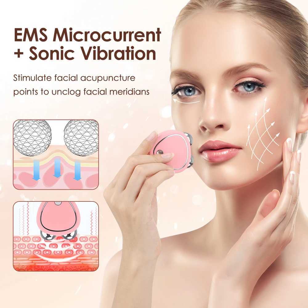 Massager facciale portatile elettrico a sollevamento del viso massaggiatore EMS EMS MicroCurrent Sonic Vibration Lifting del viso Stringere dispositivi di bellezza Massage 240409