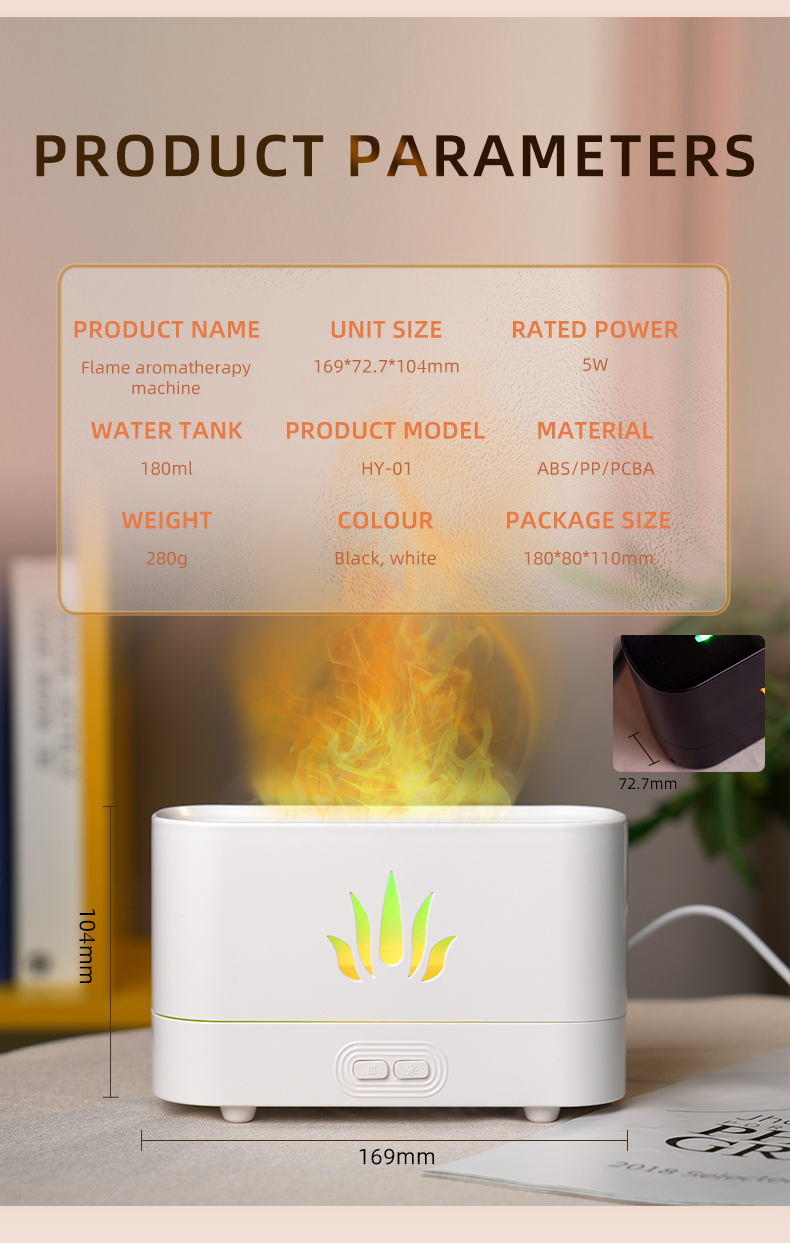 Humidifiers Hot Flame Essential Oil Diffuser Aroma Home Air Humidifier Ultrasonic Humidifiers Diffusors Mist Maker Aromatherapy Fragrance