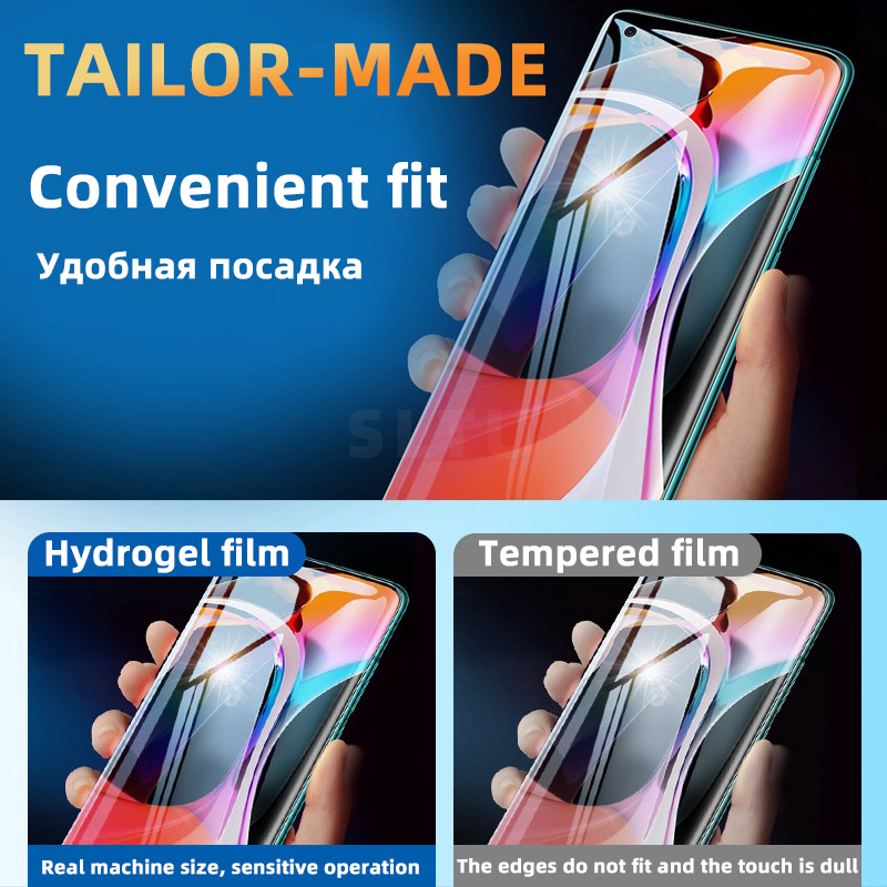 Film d'hydrogel pour Xiaomi Poco X3 Pro NFC F3 M3 M4 GT M5 Protégeurs d'écran pour Redmi Note 11 10 9 8 7 Pro 8t 9S 10S 9A 9C Film