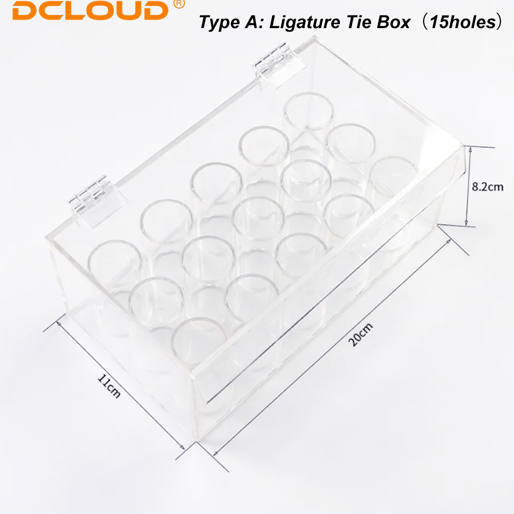 Dcloud Dental Arcylic Dispenser Power Chain Placer Organizer Ortodontic Ligature Tie Box Ortho Elastic Chain Storage Box Holder