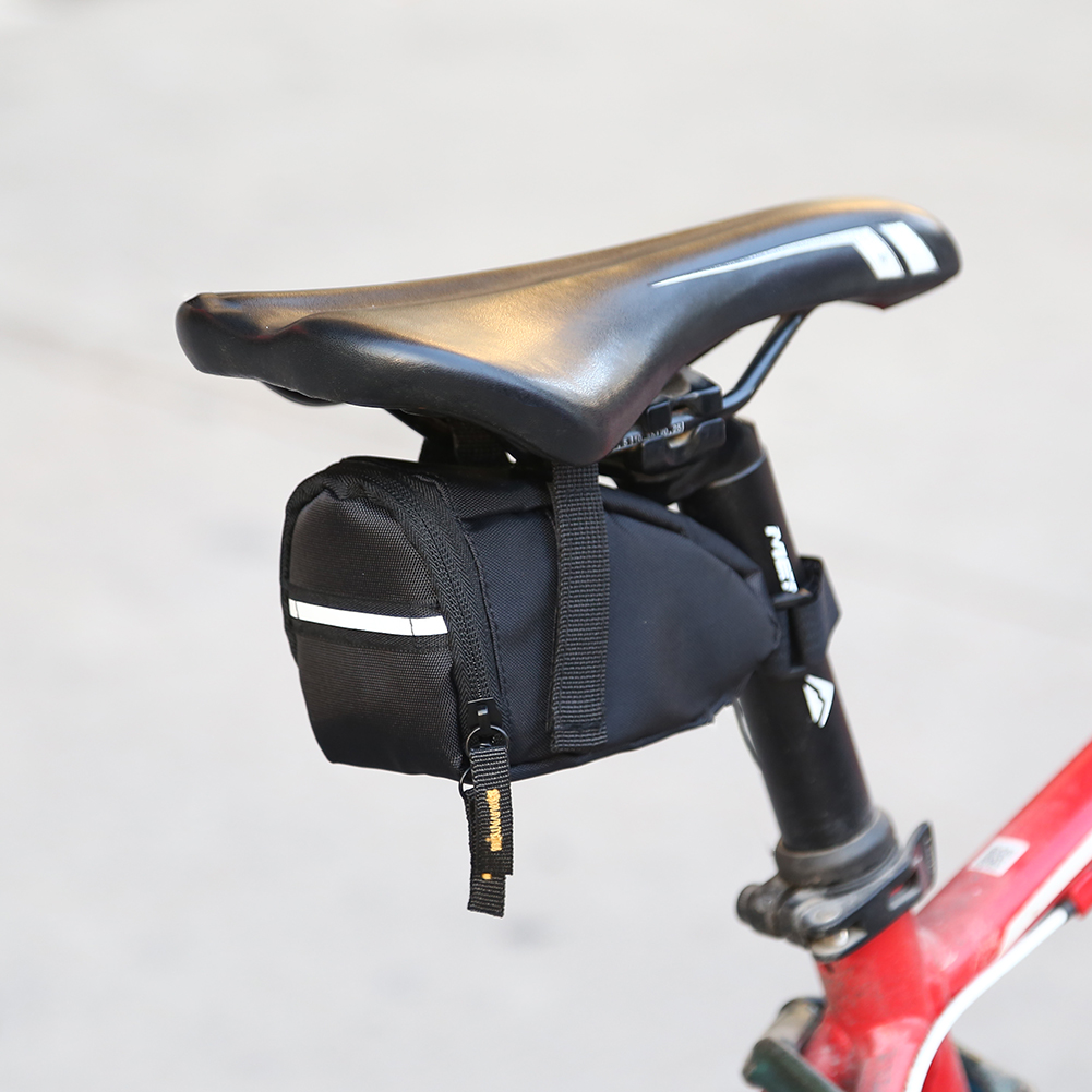1 L High Capacity Bicycle Saddle Bag Rainproof Fabric MTB Road Bike Seatpost Rear Tail Storage Pouch Cycling Equipment