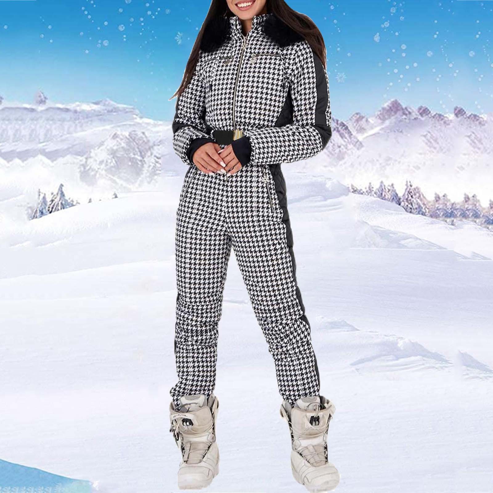 Tute da sci inverno da donna Sports Sports impermeabile snowugge di lana finto rimovibile mantieni le tute da calore donne