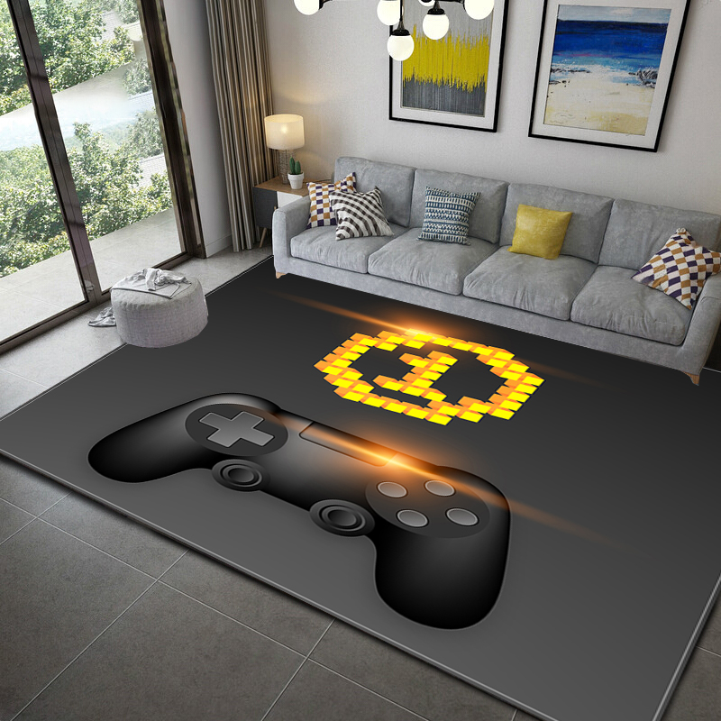 Gamer-Controller-Muster Teppich 3D bedrucktes Wohnzimmer Teppiche nicht rutschfest