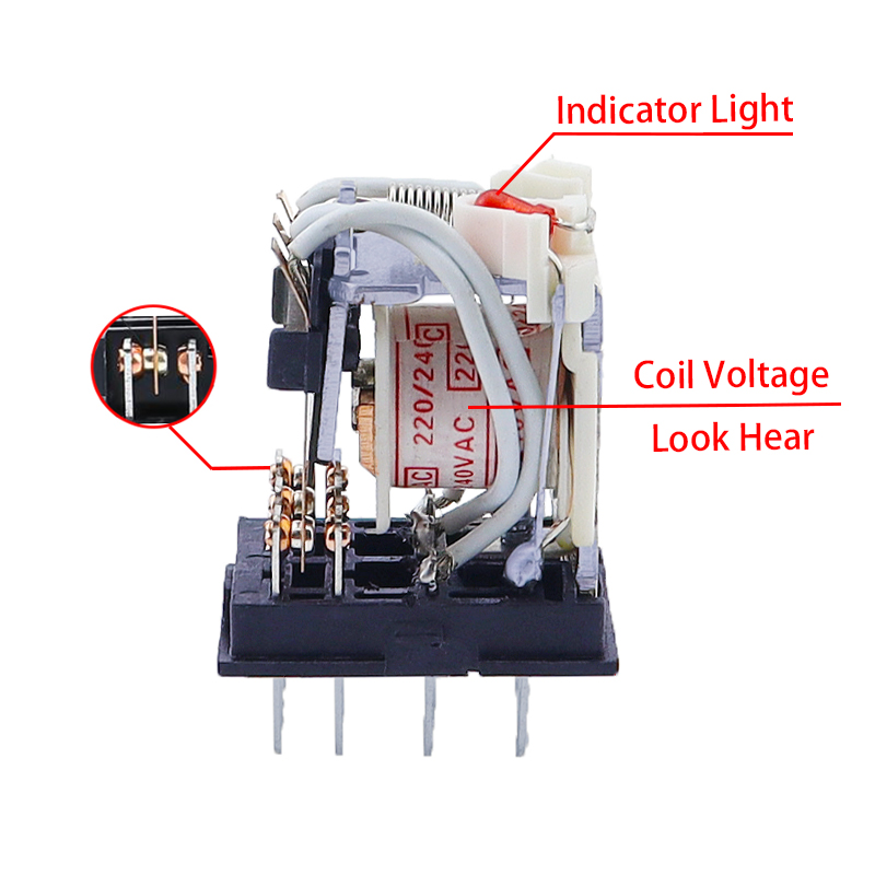 Новый тип глазурь микро мини -реле HH53P MY3NJ 11PIN AC12V/AC24V/AC110V/AC220V Смешательная электромагнитная катушка/AC220V