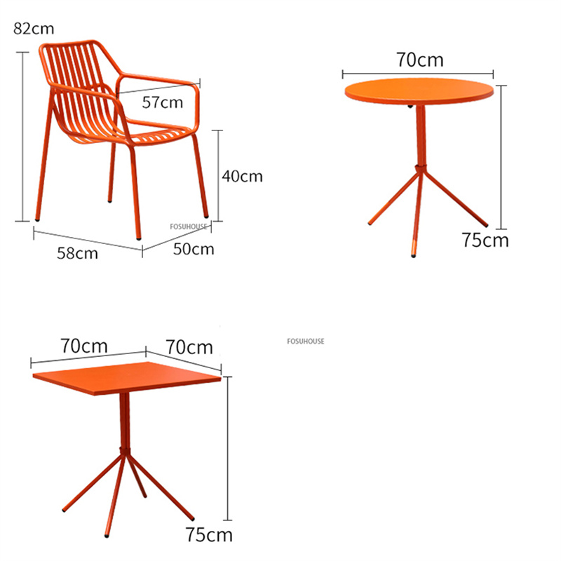 Modern simple Outdoor Table and Chairs Set Balcony Cafe Leisure Three Piece Set Household Garden Outdoor Furniture Set Patio Z