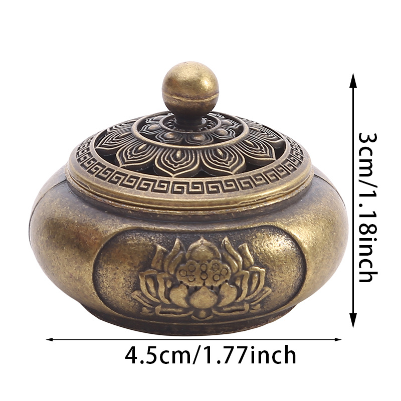 Burner di incenso fiore antico classico Bruciatore buddismo Buddhism Holdh Mini Sandalwood Incenso Incenso Metal Craft Home Decoration