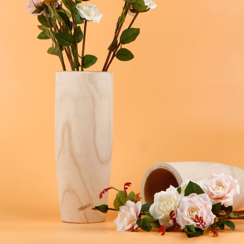 2024 moderno vaso di legno minimalista bottiglia rustica di fiori rustici piante floreali essiccate decorazioni da tavolo da soggiorno casa