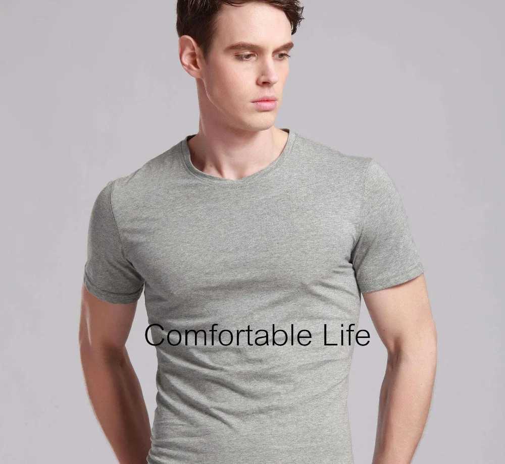 Camisas casuais masculinas MRMT 2024 NOVO 100% Algodão de algodão camiseta O-pescoço o puro color