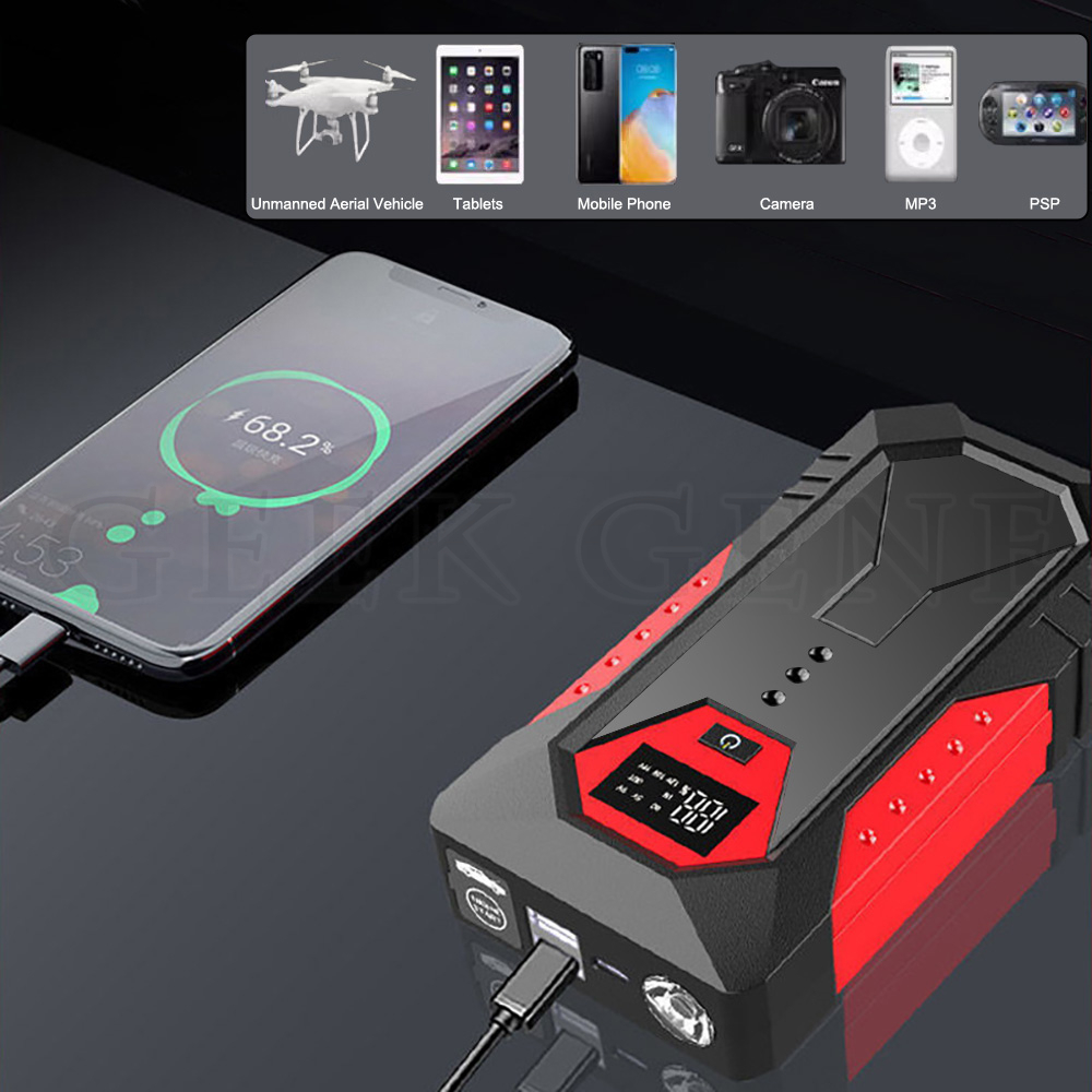 18000 mAh Auto Jump Starter Portable Power Bank 1200A benzine dieselauto batterijlader starten voor Auto Battery Booster Buster