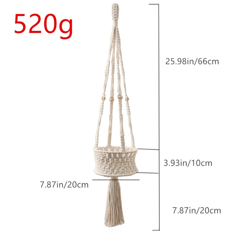 Macrame Plant Hanger, Flower Pot Holder Handmade Macrame Plant Hanger Macame Wall Hanging Home Decoration