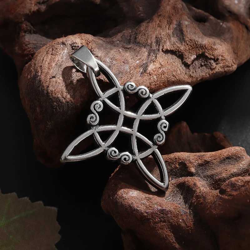 Anhänger Halsketten trendige Hexerei Witch Knoten Halskette Celtic Irish Protective Knot Anhänger Herren Mode Talisman Schmuckgeschenke Geschenke