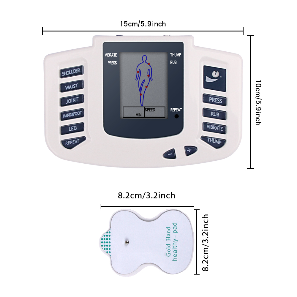 8mode EMS ACUPUNCTURE MASSAGEUR CORPOLAGE ELETRRIC MUSCLE Stimulator Physiothérapie Tens Digital Pulse Massage Machine Health Care