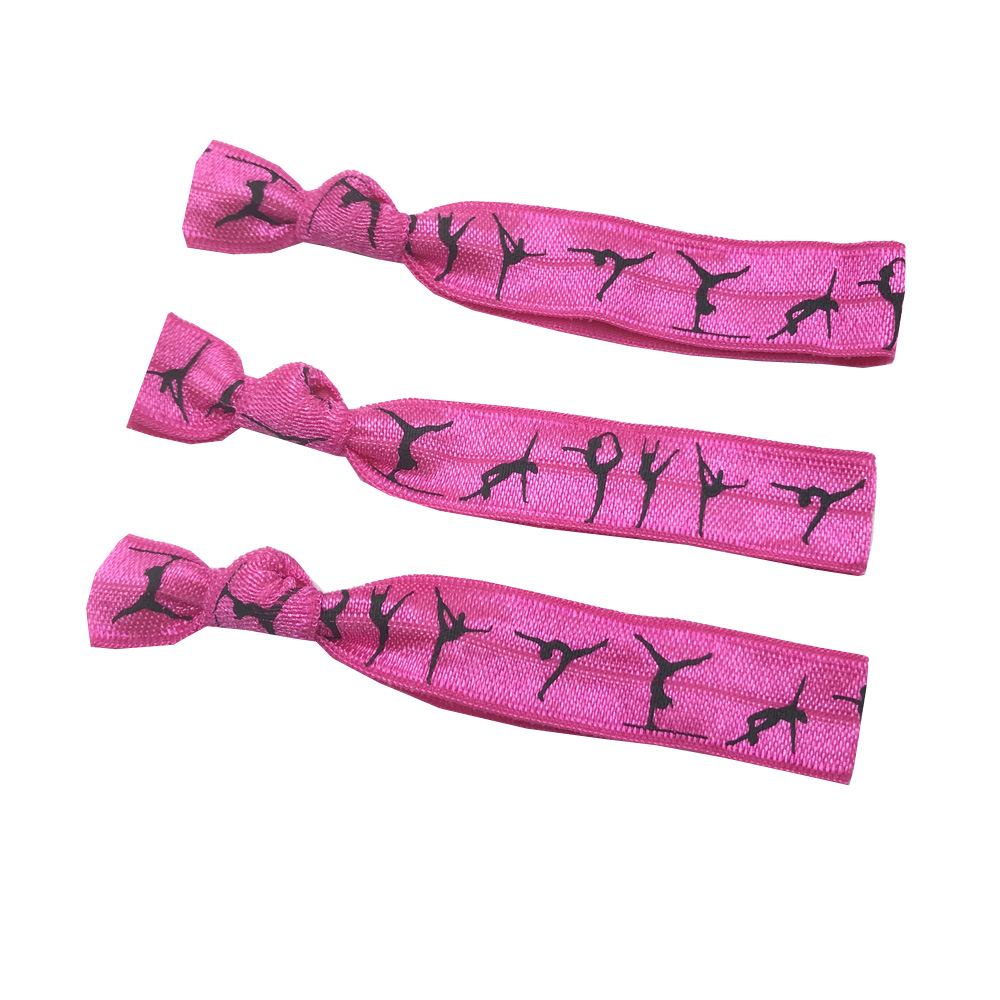 Gymnastic Elastic Hair Band Wholesale GYM Hair Tie Bracelet Girls Sports Ponytail Holder Wristband Headwear