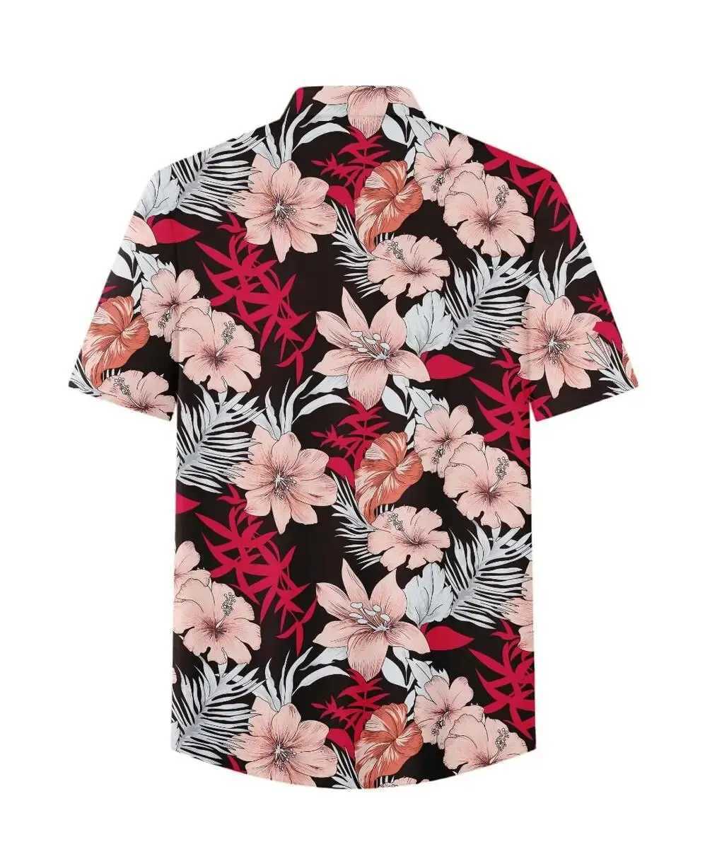 Men's Casual Shirts Shirt Trend Mens Outdoor Shirt Beach Summer Leisure Tropical Flower Mens Shirt Beach Shirt Paisley Hawaiian Print Palm Cuba Re 240409