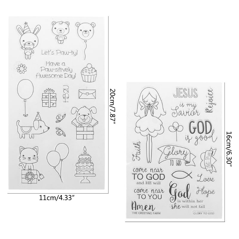 K1MF Transparent Clear Silicone Stamp Seal for DIY Scrapbooking Photo Album Decor