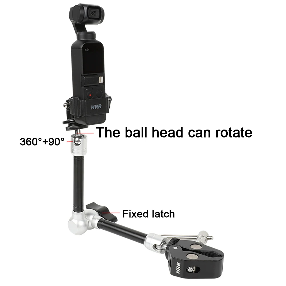 Câmeras Car Pocket Pocket 1/2 Montagem para DJI Osmo Pocket 2/1 Acessórios para câmera Primeira pessoa Video Chead para apoiamento de carro para GoPro e telefone