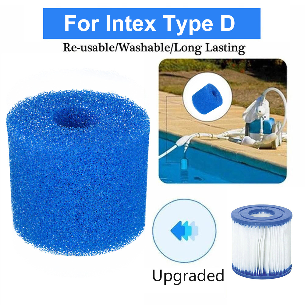 For Intex Type I/II/VI/D/H/S1/A/B Washable Reusable Swimming Pool Filter Foam Sponge Filter Sponges Accessories