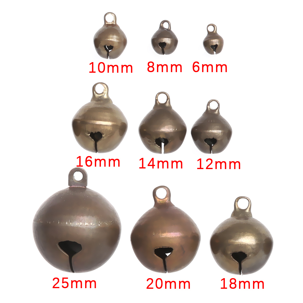 10 pezzi fatti a mano in bronzo retrò piccolo piccolo rame da jingle campana da collana che produce utensile artigianato campestre