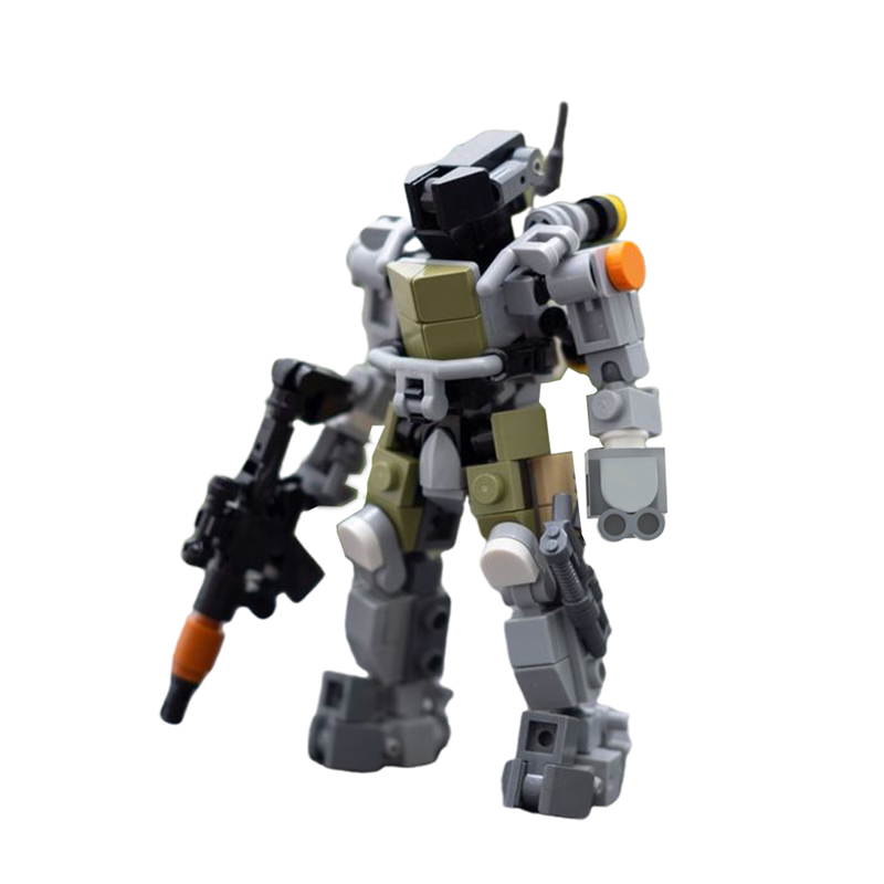 Moc Mecha Figur Robot Bloks Zestaw Japan Samurai Ronin Nobushi Warriors Vagrants Brickhead Model Model DIY dla dzieci