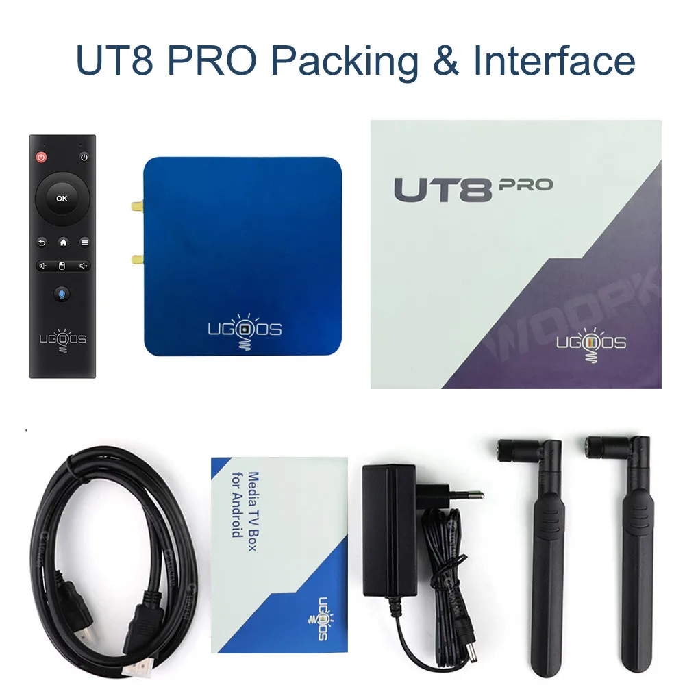 Box ugoos ut8 Pro TV Box Android 11.0 RK3568 DDR4 8GB RAM 64GB ROM 4K Media Player BT5.0 Wifi6 1000m Google Voice Remote Set Top Box Top Box