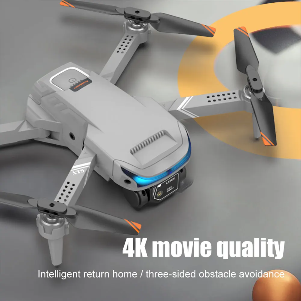 Drones XT9 4K HD Double Camera Mini Drone Wide Angle WiFI Aerial Photography 4 Channels Foldable Quadcopter Optical Flow RC Airplane