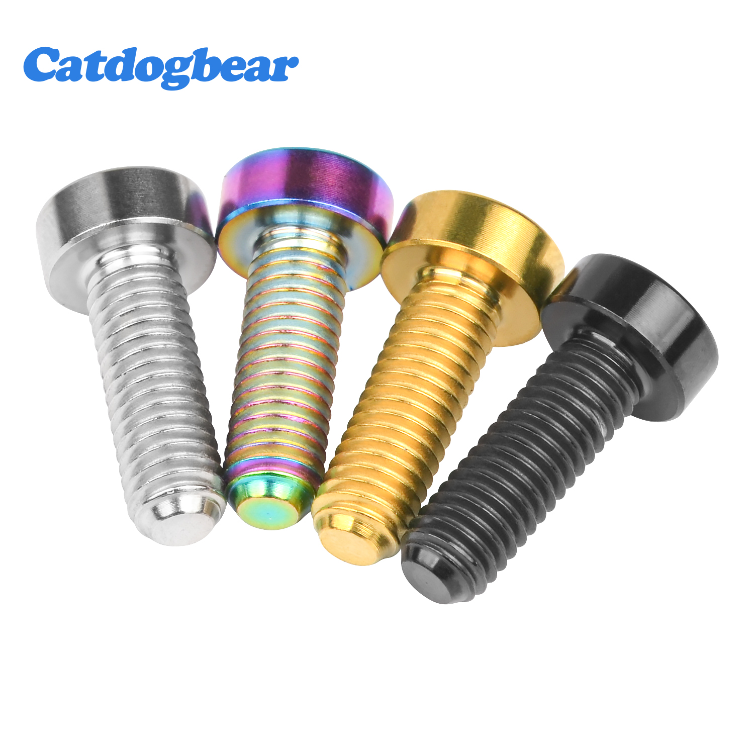 Catdogbear Titanium Bolts M5x 15mm Torx Cylinder Head Screws, Bike Screws For Bike Handlebars Derailleur Lever Fixing Screw