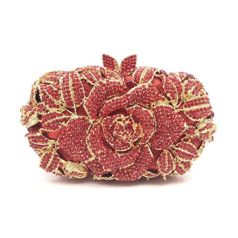 Xiyuan srebrny złoto czarny czerwony kolorowy kryształowy sprzęgło torebka ślub ślubne norcestone wieczorowe torebki imprezowe torby bankietowe