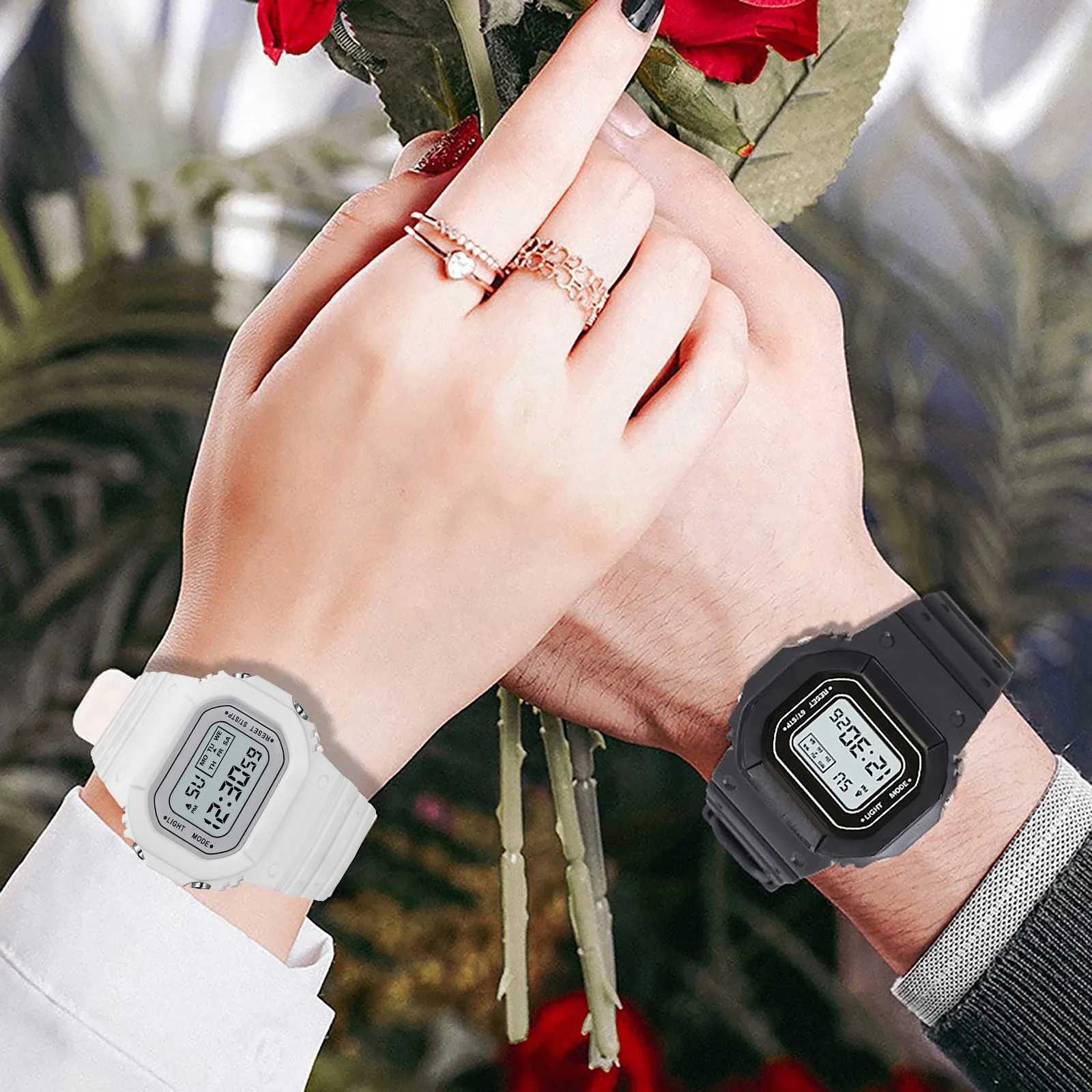 Orologi da donna Donne guardano orologio elettronico orologio da moda la vita impermeabile orologio digitale da datta in gomma sport orologio reloj para mujer 240409
