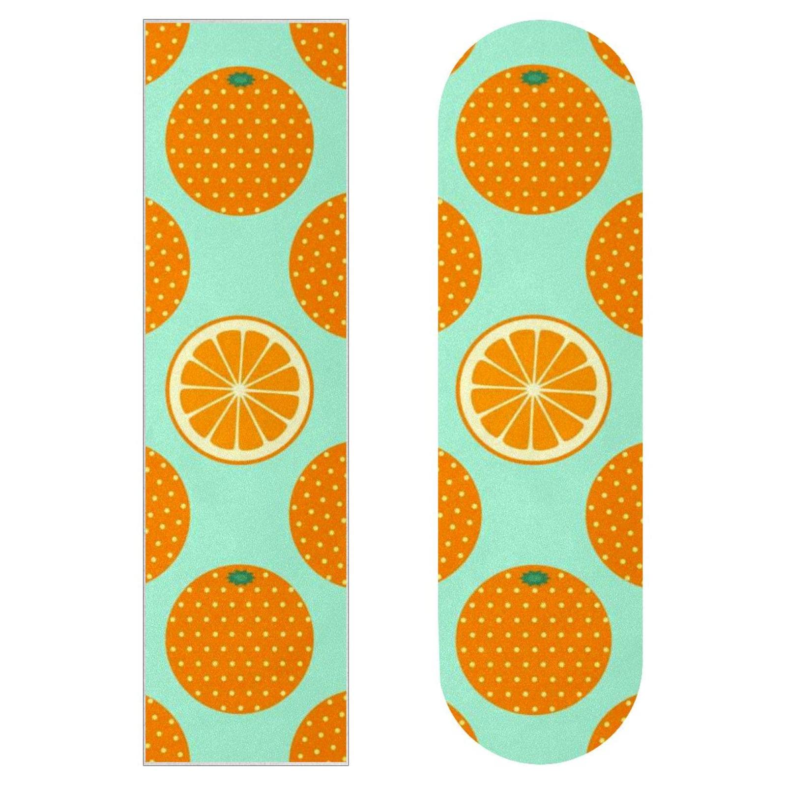 Kawaii Oranges Skateboard Grip Tape Fap, Fond de verre Griptape Longboard pour roule