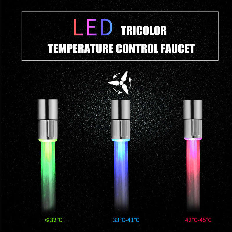 Robinet buse LED de sauvegarde de sauvegarde aérateur diffuseur accessoires de cuisine de haute qualité adaptateur filtre RGB