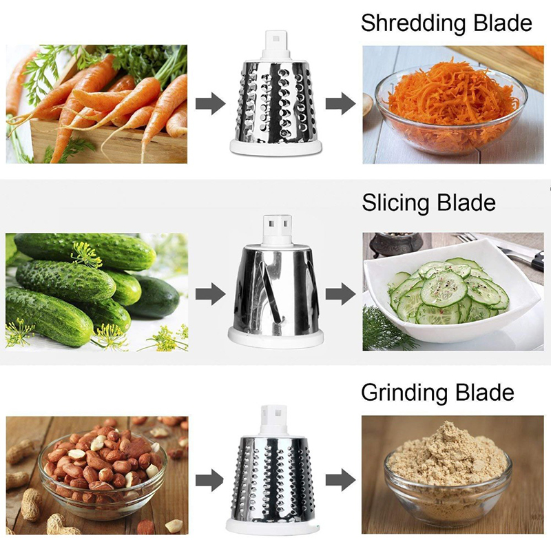 Manuel Cutter Cutter Slicer Multifinectional Round 3 en 1 Grater Potato Carot Cheese Kitchen Gadgets Kitchen Chopper Tools