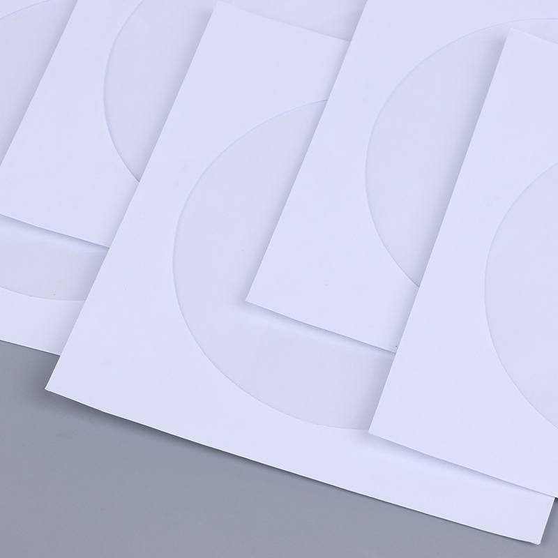 10/premium de mangas de papel branco grosso envelope com janela recortada de aba para mídia de mídia azul de disco bolsa de papel de armazenamento