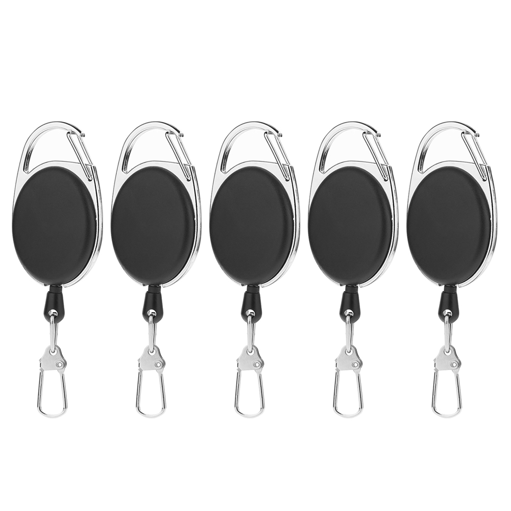 3 / 5pcs Elastic Key Chain Fly Fishing Retracteur Outils Extracteur Keeper Rettracte Key Chain Allin Zinc Ally Rings