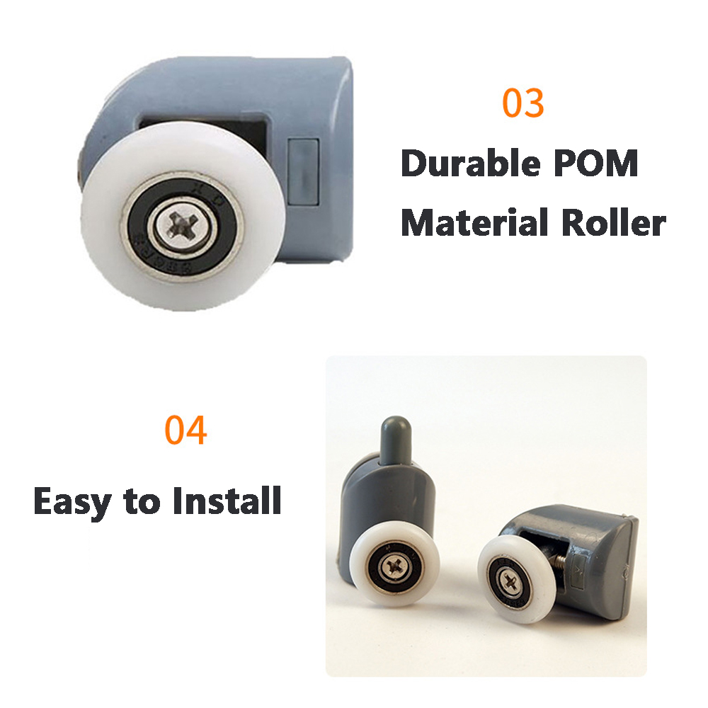 Shower Cabin Rollers Shower Door Roller Sliding Shower Wheel Great Replacement Anti-rust Upper/Lower Wheel Bathroom Hardware 