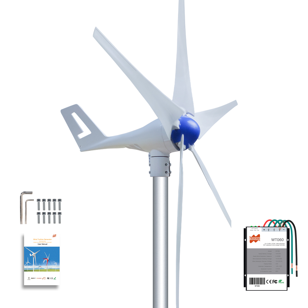 DC12/24V Auto Home Wind Turbine Generator with 400W Windmill Wind Controller Home gerador eolico Charge for Marine Boat