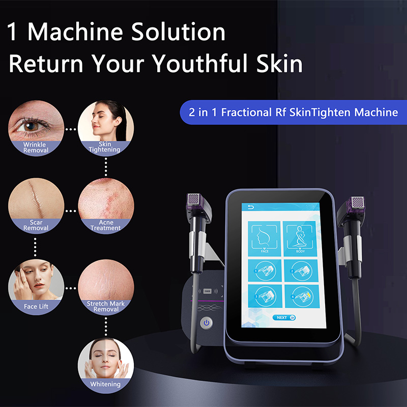 RF Fractional Wrinkle Remover Skin Lifting Equipment Radiofrequency with Microneedle Gold Micro Meedle Machine Face Tighten Scar Removal