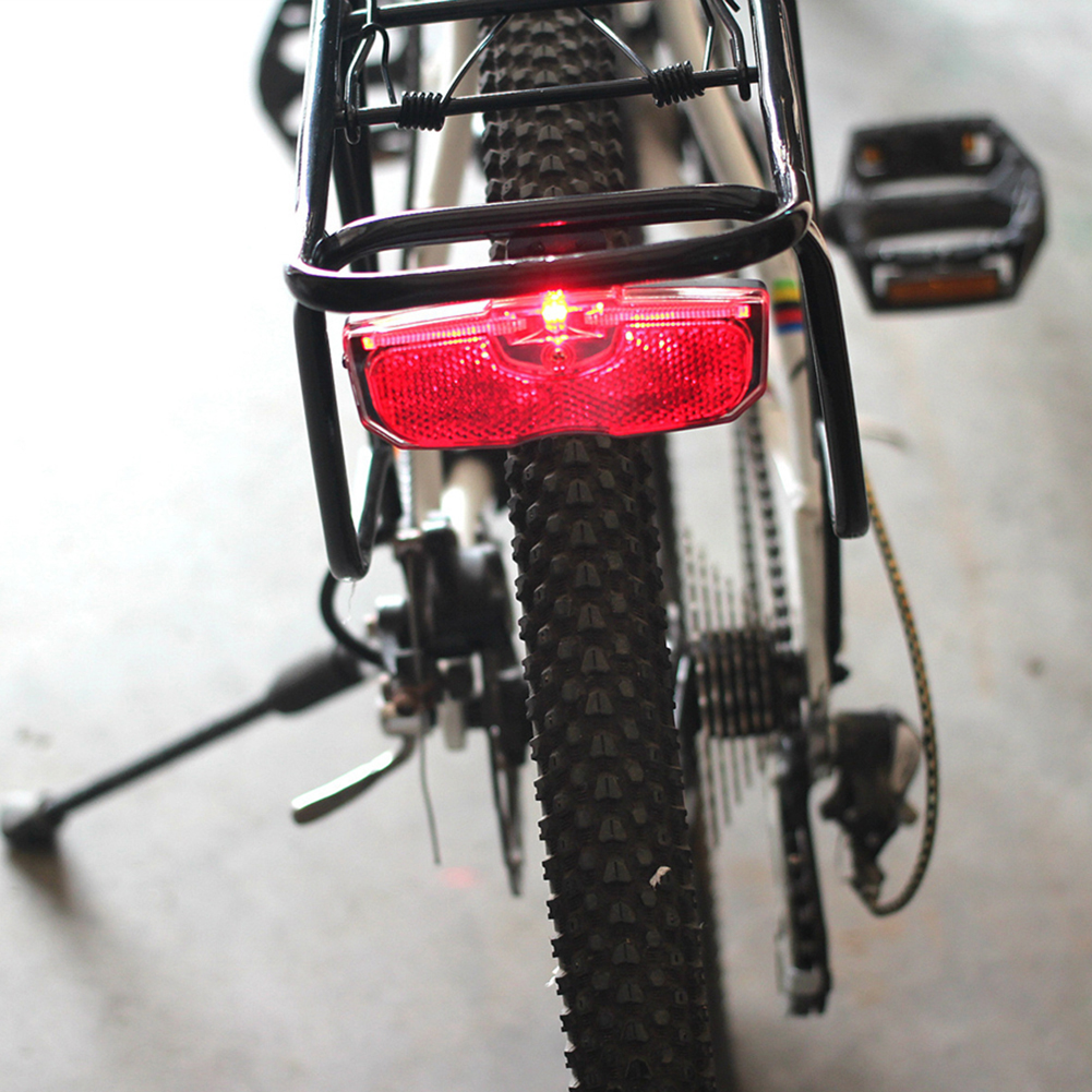 LEDマウンテンバイク荷物ラックライト防水自転車リアシート反射テールライトナイトセーフティ警告リフレクター